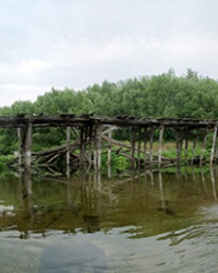 Деревянный мост (разрушен) в с. Барановка